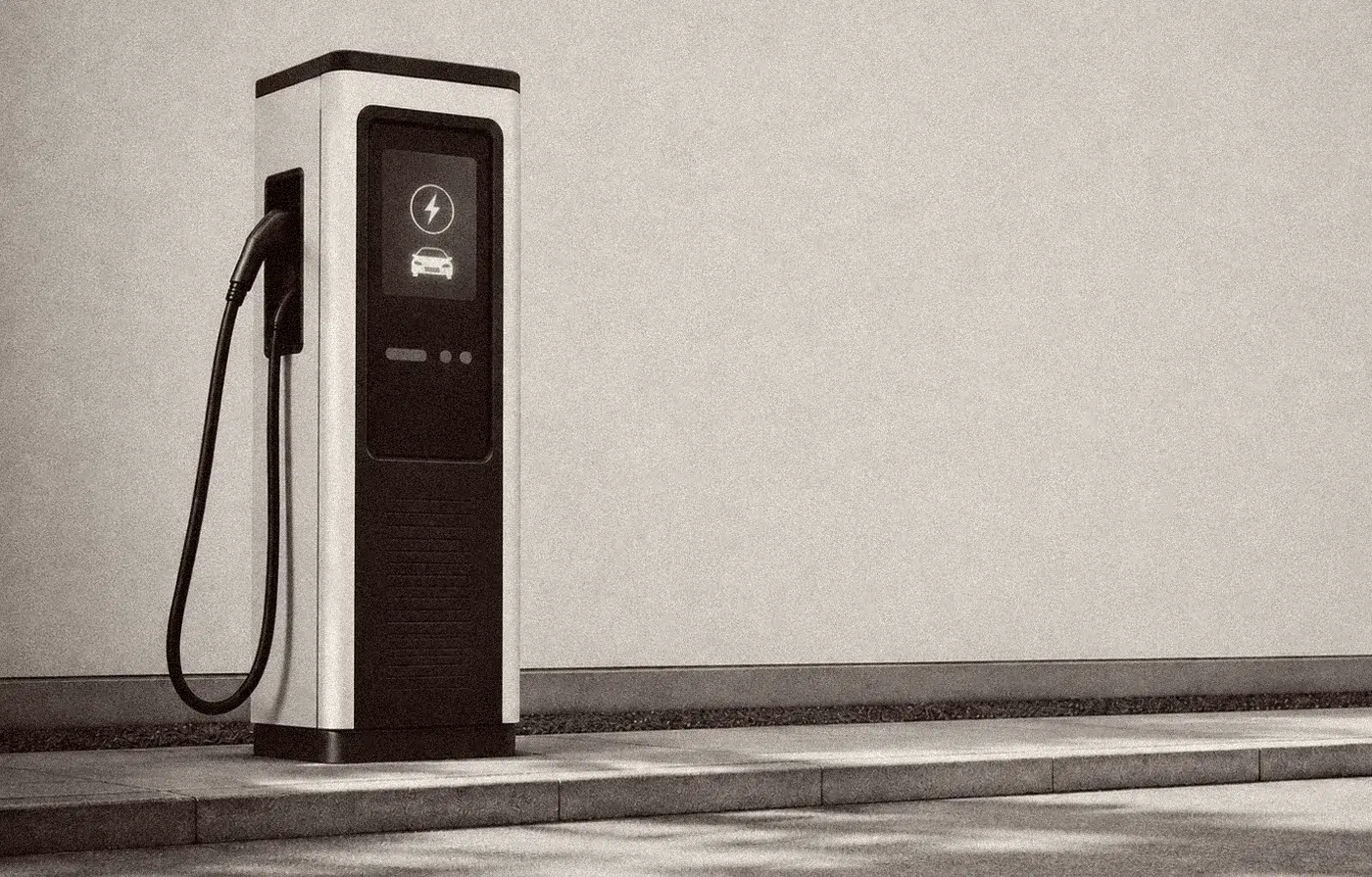 A ChargeIndia DC fast-charging pillar on a city street