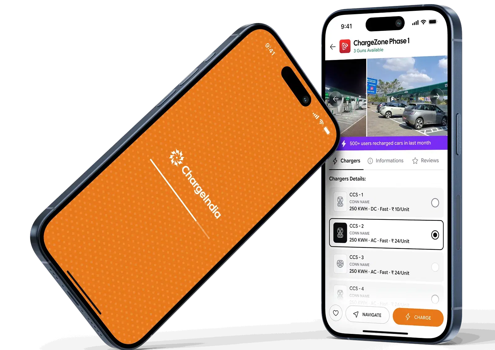 ChargeIndia app on a phone